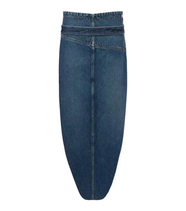 Jean Paul Gaultier Denim asymmetric midi skirt
