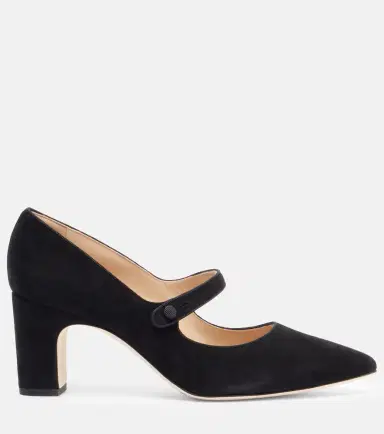 Manolo Blahnik Campariba suede Mary Jane pumps | Thumbnail 2