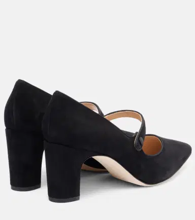 Manolo Blahnik Campariba suede Mary Jane pumps | Thumbnail 3