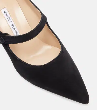 Manolo Blahnik Campariba suede Mary Jane pumps | Thumbnail 4