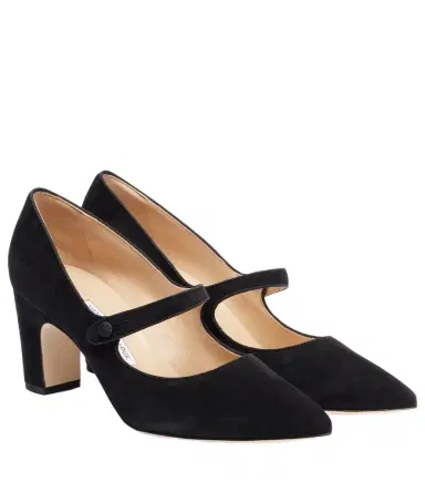 Manolo Blahnik Campariba suede Mary Jane pumps | Thumbnail 1