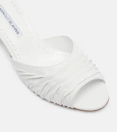 Manolo Blahnik Piruabar 50 ruched leather mules | Thumbnail 2