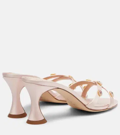 Manolo Blahnik Pyrenea embellished satin mules | Thumbnail 3