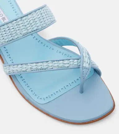 Manolo Blahnik Susara raffia thong sandals | Thumbnail 2 Manolo Blahnik Susara raffia thong sandals | Thumbnail 2