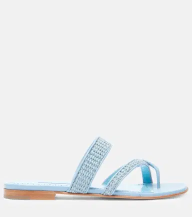 Manolo Blahnik Susara raffia thong sandals | Thumbnail 4 Manolo Blahnik Susara raffia thong sandals | Thumbnail 4