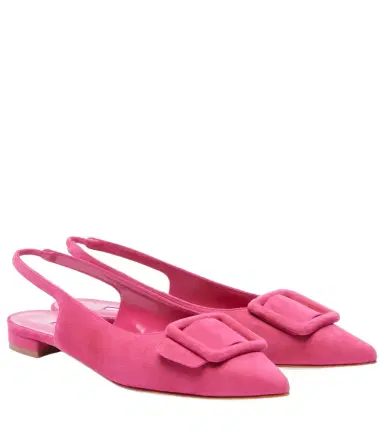 Manolo Blahnik Maylura suede slingback flats | Thumbnail 1 Manolo Blahnik Maylura suede slingback flats | Thumbnail 1