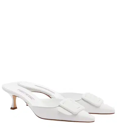 Manolo Blahnik Maysale 50 leather mules | Thumbnail 1 Manolo Blahnik Maysale 50 leather mules | Thumbnail 1