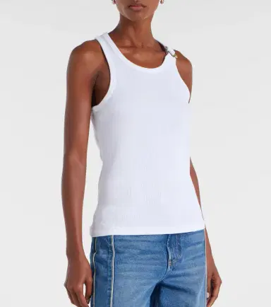 Jean Paul Gaultier Piercing cotton jersey tank top | Thumbnail 3
