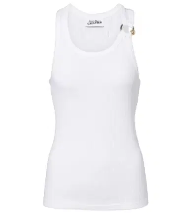 Jean Paul Gaultier Piercing cotton jersey tank top | Thumbnail 1