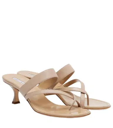 Manolo Blahnik Susa 50 leather thong sandals | Thumbnail 1 Manolo Blahnik Susa 50 leather thong sandals | Thumbnail 1
