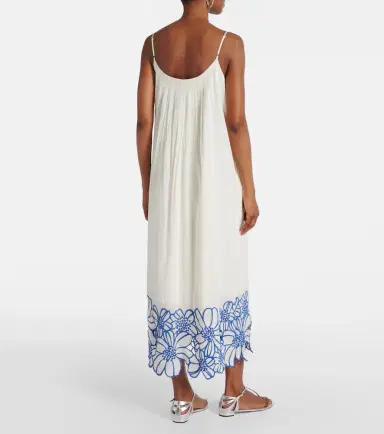 Velvet Juliette embroidered cotton midi dress | Thumbnail 2