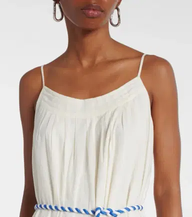 Velvet Juliette embroidered cotton midi dress | Thumbnail 5