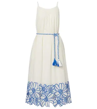 Velvet Juliette embroidered cotton midi dress | Thumbnail 1