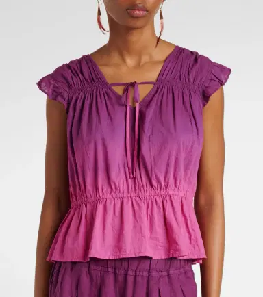 Velvet Kaia gathered cotton top | Thumbnail 4
