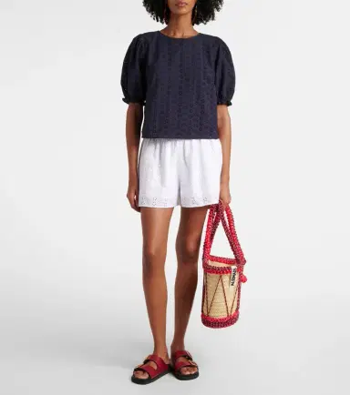 Velvet Dalyn embroidered cotton blouse | Thumbnail 3