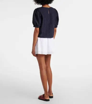 Velvet Dalyn embroidered cotton blouse | Thumbnail 4