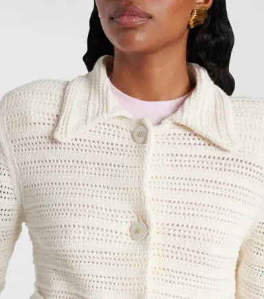 Dorothee Schumacher Precise Pointelle cotton-blend cardigan | Thumbnail 3