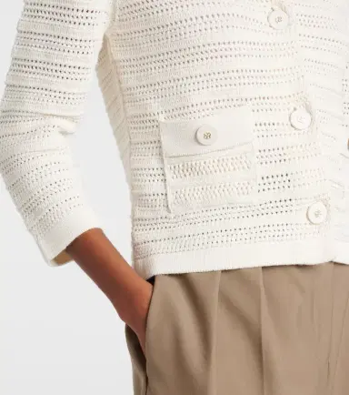 Dorothee Schumacher Precise Pointelle cotton-blend cardigan | Thumbnail 5
