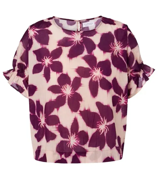 Velvet Delilah floral cotton poplin blouse