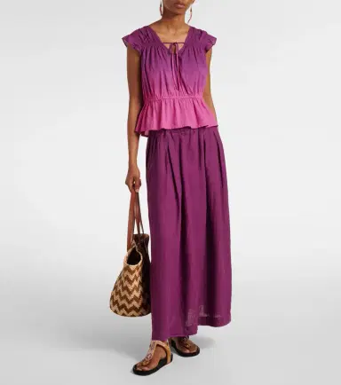 Velvet Linda linen maxi skirt | Thumbnail 4