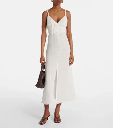 Velvet Janet linen midi dress | Thumbnail 3
