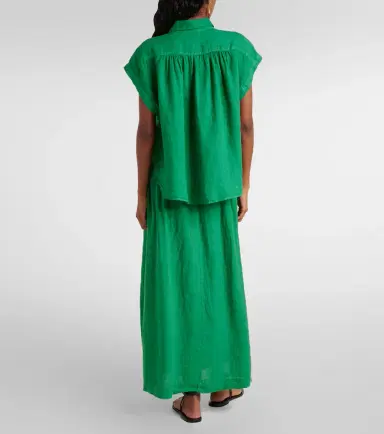 Velvet Elowen linen top | Thumbnail 3