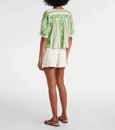 Velvet Marissa cotton jacquard blouse | Thumbnail 2