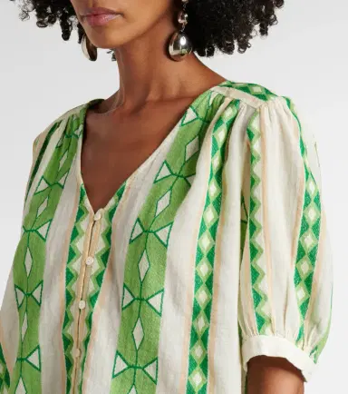 Velvet Marissa cotton jacquard blouse | Thumbnail 3