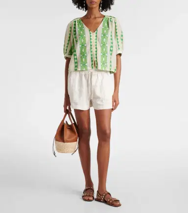 Velvet Marissa cotton jacquard blouse | Thumbnail 4