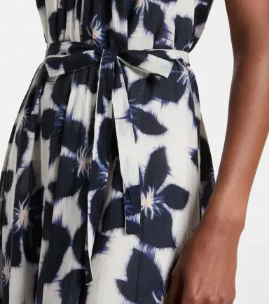 Velvet Floral cotton voile midi dress | Thumbnail 3