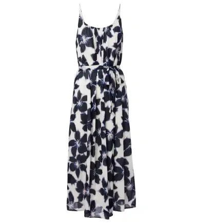 Velvet Floral cotton voile midi dress | Thumbnail 1