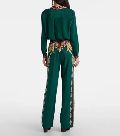Etro Printed silk wide-leg pants | Thumbnail 6