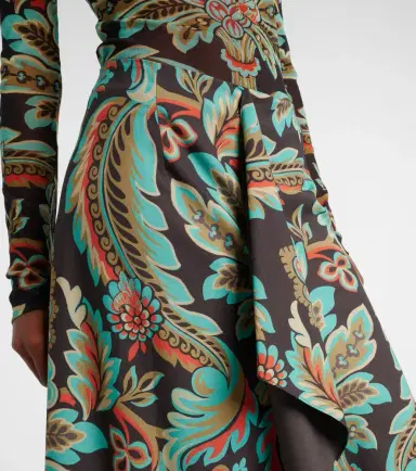 Etro Floral asymmetric wrap skirt | Thumbnail 4