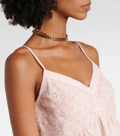 Velvet Aliah embroidered cotton poplin top | Thumbnail 2