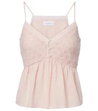 Velvet Aliah embroidered cotton poplin top | Thumbnail 1
