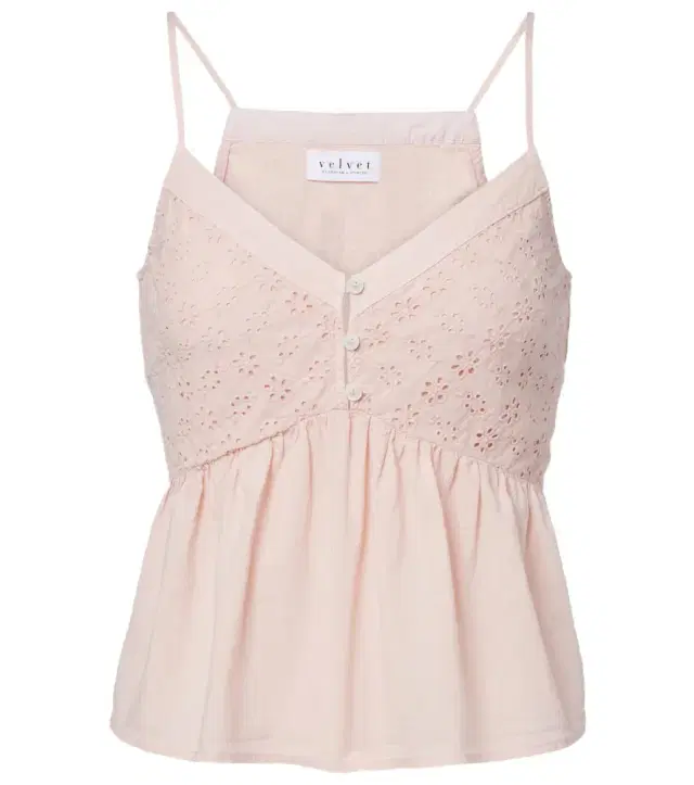Velvet Aliah embroidered cotton poplin top