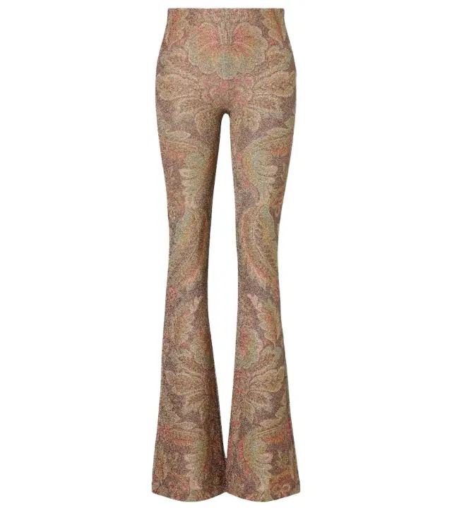 Etro Printed jersey flared pants