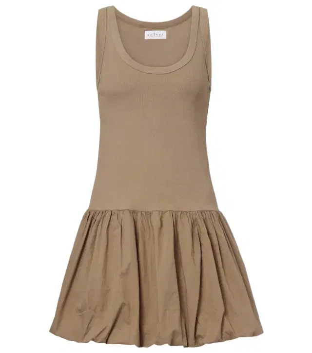 Isla cotton-blend poplin minidress
