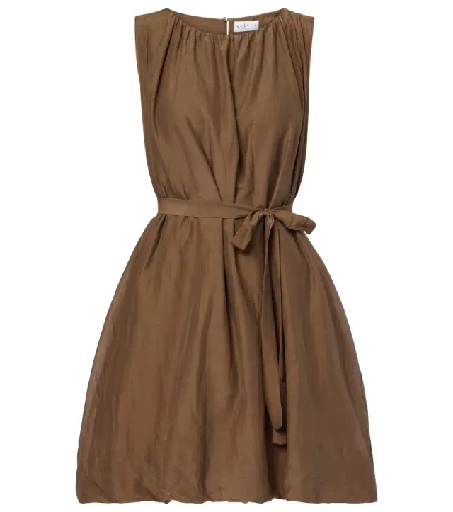 Velvet Margot cotton and silk voile minidress