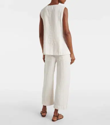 Velvet Issa linen barrel-leg pants | Thumbnail 2