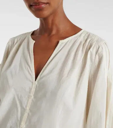 Velvet Blake embroidered cotton blouse | Thumbnail 5