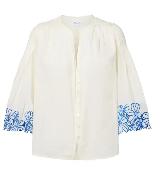 Velvet Blake embroidered cotton blouse