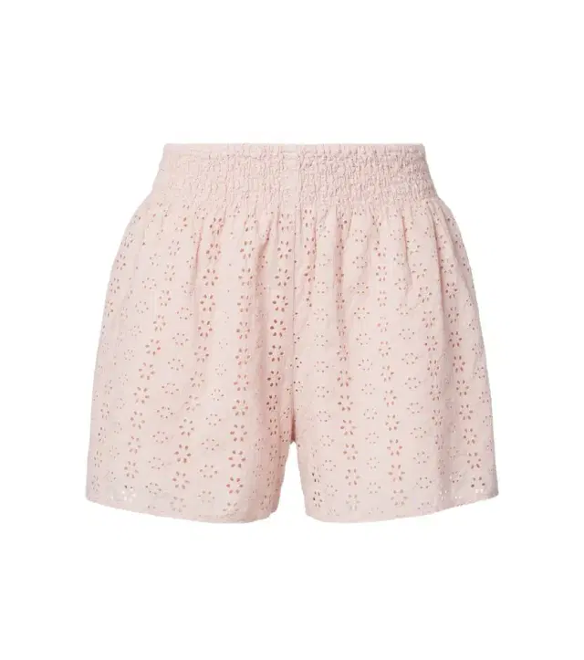 Velvet Iris embroidered cotton poplin shorts