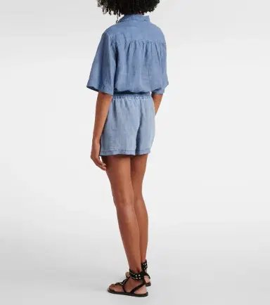 Velvet Sutton linen shorts | Thumbnail 4