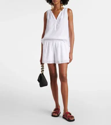Velvet Iris eyelet cotton shorts | Thumbnail 2