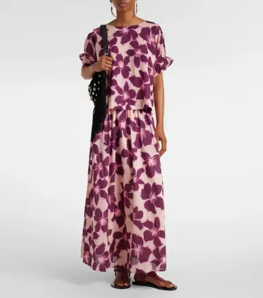 Velvet Jess floral cotton voile maxi skirt | Thumbnail 5