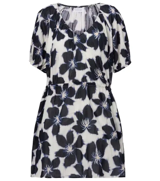 Velvet Hazel floral cotton voile minidress