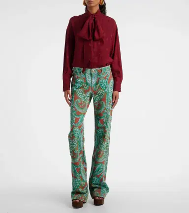 Etro Paisley high-rise wide-leg jeans | Thumbnail 4