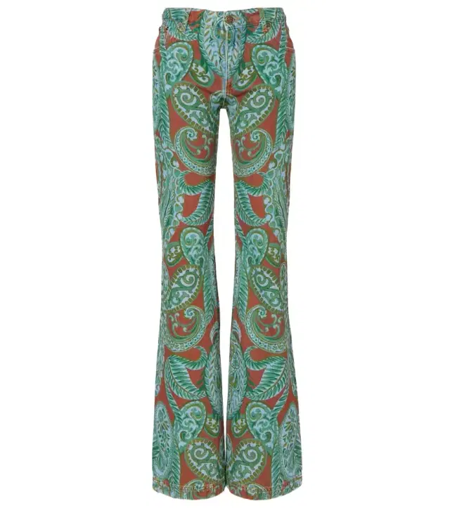 Etro Paisley high-rise wide-leg jeans