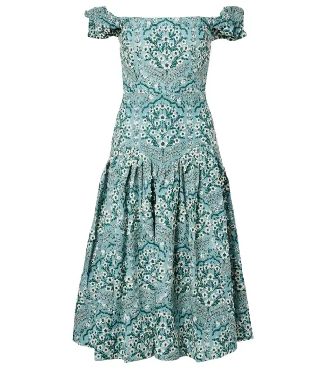 Agua by Agua Bendita Siembra embroidered cotton midi dress